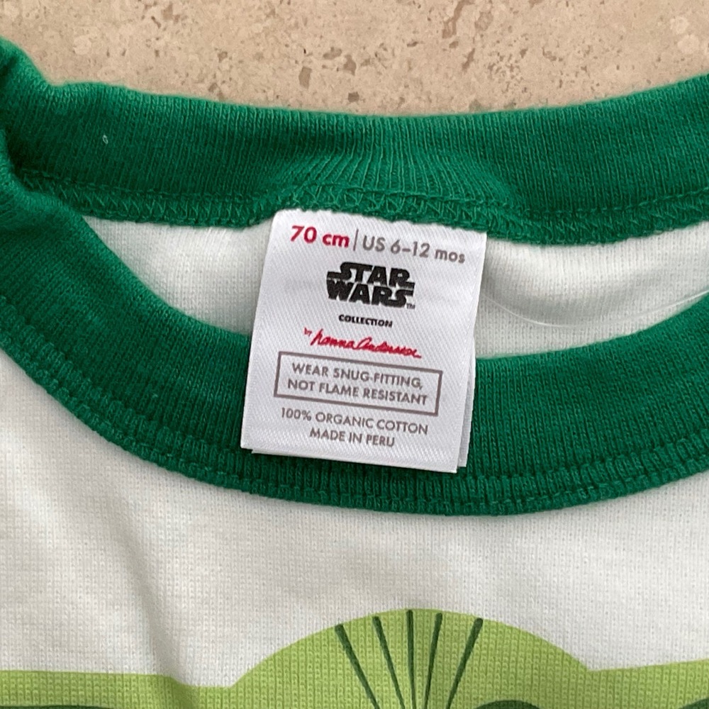 NWT Hanna Andersson Star Wars Size 70 The Child Grogu Baby Pajamas Organic 6-12m - Picture 5 of 6